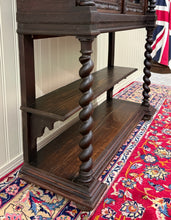 Load image into Gallery viewer, Antique French Louis XIII Style Bookcase Display Cabinet Barley Twist Oak c.1880