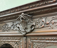 Load image into Gallery viewer, Antique French Louis XIII Style Bookcase Display Cabinet Barley Twist Oak c.1880