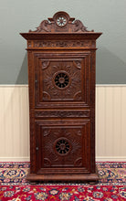 Load image into Gallery viewer, Antique French Breton Armoire Wardrobe Linen Cabinet Double Doors Drawer c. 1900
