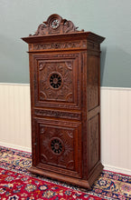 Load image into Gallery viewer, Antique French Breton Armoire Wardrobe Linen Cabinet Double Doors Drawer c. 1900