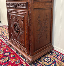 Load image into Gallery viewer, Antique French Breton Armoire Wardrobe Linen Cabinet Double Doors Drawer c. 1900