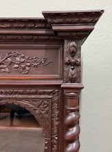 Load image into Gallery viewer, Antique French Louis XIII Style Bookcase Display Cabinet Barley Twist Oak c.1880