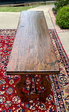 Load image into Gallery viewer, Mid-Century Spanish Catalan Table Sofa Hall Entry Console Table Oak Iron 82.5&quot; W