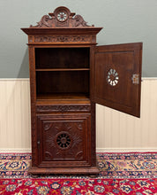 Load image into Gallery viewer, Antique French Breton Armoire Wardrobe Linen Cabinet Double Doors Drawer c. 1900