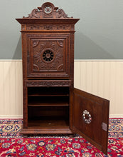 Load image into Gallery viewer, Antique French Breton Armoire Wardrobe Linen Cabinet Double Doors Drawer c. 1900