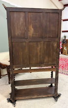 Load image into Gallery viewer, Antique French Louis XIII Style Bookcase Display Cabinet Barley Twist Oak c.1880