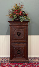 Load image into Gallery viewer, Antique French Breton Armoire Wardrobe Linen Cabinet Double Doors Drawer c. 1900