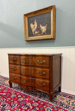 Load image into Gallery viewer, Antique French Chest of Drawers Commode Serpentine Carved Oak Louis XV c.1930s