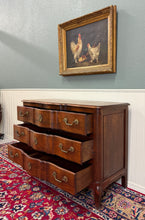 Load image into Gallery viewer, Antique French Chest of Drawers Commode Serpentine Carved Oak Louis XV c.1930s