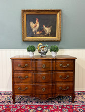 Load image into Gallery viewer, Antique French Chest of Drawers Commode Serpentine Carved Oak Louis XV c.1930s