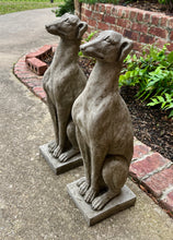 Load image into Gallery viewer, Vintage English Statues DOGS PAIR Garden Figures Cast Stone Yard Decor 22&quot; Tall