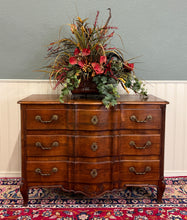 Load image into Gallery viewer, Antique French Chest of Drawers Commode Serpentine Carved Oak Louis XV c.1930s