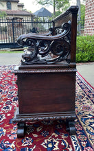 Load image into Gallery viewer, Antique Italian Bench Settee Entry Hall Bench Renaissance Revival Walnut 19th C