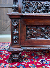 Load image into Gallery viewer, Antique Italian Bench Settee Entry Hall Bench Renaissance Revival Walnut 19th C