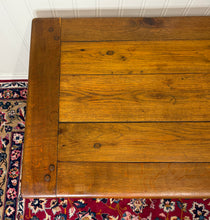 Load image into Gallery viewer, Antique French Country Farm Dining Table Farmhouse Trestle Base Oak c.1900-1920s