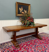 Load image into Gallery viewer, Antique French Country Farm Dining Table Farmhouse Trestle Base Oak c.1900-1920s
