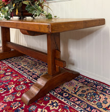 Load image into Gallery viewer, Antique French Country Farm Dining Table Farmhouse Trestle Base Oak c.1900-1920s