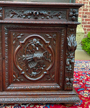 Load image into Gallery viewer, Antique French Server Sideboard Buffet Hunt Harvest Cabinet Black Forest Oak 19C