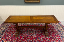 Load image into Gallery viewer, Antique French Country Farm Dining Table Farmhouse Trestle Base Oak c.1900-1920s