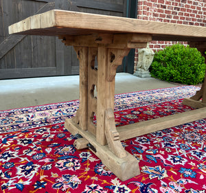 Vintage French Gothic Table Dining Table Desk Trestle Table Bleached Oak