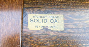 Antique American Server Sideboard Console Sofa Table Quartersawn Oak RJ Horner