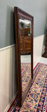 Load image into Gallery viewer, Antique French Mirror Over Mantel LARGE Rectangular Oak Carved Beveled c.1930