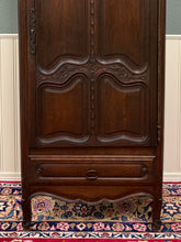 Load image into Gallery viewer, Antique French Louis XV Style Armoire Cupboard Linen Cabinet Bonnetiere Oak