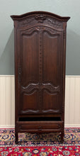 Load image into Gallery viewer, Antique French Louis XV Style Armoire Cupboard Linen Cabinet Bonnetiere Oak
