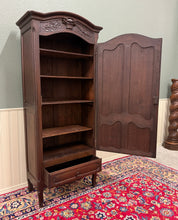 Load image into Gallery viewer, Antique French Louis XV Style Armoire Cupboard Linen Cabinet Bonnetiere Oak