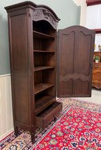 Load image into Gallery viewer, Antique French Louis XV Style Armoire Cupboard Linen Cabinet Bonnetiere Oak