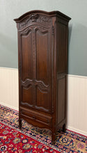 Load image into Gallery viewer, Antique French Louis XV Style Armoire Cupboard Linen Cabinet Bonnetiere Oak