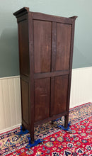 Load image into Gallery viewer, Antique French Louis XV Style Armoire Cupboard Linen Cabinet Bonnetiere Oak