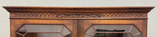 Load image into Gallery viewer, Antique English Jacobean Bookcase Cabinet Double Door Wavy Glass Tiger Oak 1930s