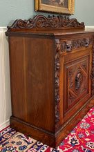 Load image into Gallery viewer, Antique Renaissance Revival French Server Sideboard Buffet Cabinet Oak 19C