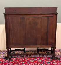 Load image into Gallery viewer, Antique English Jacobean Bookcase Bow Front Cabinet Triple Door Oak c1930s