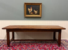 Load image into Gallery viewer, Antique French Country Farmhouse Dining Table Honey Oak 98"W c. Late 19thC