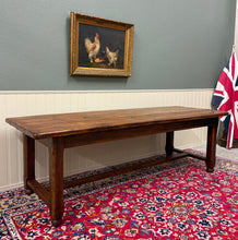 Load image into Gallery viewer, Antique French Country Farmhouse Dining Table Honey Oak 98"W c. Late 19thC