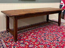 Load image into Gallery viewer, Antique French Country Farmhouse Dining Table Honey Oak 98"W c. Late 19thC