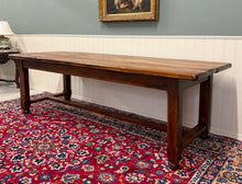 Load image into Gallery viewer, Antique French Country Farmhouse Dining Table Honey Oak 98"W c. Late 19thC
