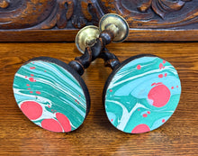 Load image into Gallery viewer, Antique English Barley Twist Candlesticks Candle Holders Oak PAIR 8.75&quot; PETITE