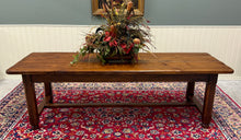 Load image into Gallery viewer, Antique French Country Farmhouse Dining Table Honey Oak 98"W c. Late 19thC