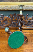 Load image into Gallery viewer, Antique English Open Barley Twist Candlesticks Candle Holders Oak PAIR 11.5&quot;