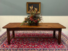 Load image into Gallery viewer, Antique French Country Farmhouse Dining Table Honey Oak 98"W c. Late 19thC