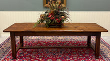 Load image into Gallery viewer, Antique French Country Farmhouse Dining Table Honey Oak 98"W c. Late 19thC