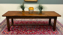 Load image into Gallery viewer, Antique French Country Farmhouse Dining Table Honey Oak 98"W c. Late 19thC