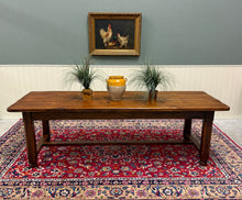 Load image into Gallery viewer, Antique French Country Farmhouse Dining Table Honey Oak 98"W c. Late 19thC