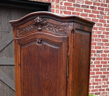 Load image into Gallery viewer, Antique French Country Louis XV Armoire Wardrobe Cabinet Linen Closet Oak 1930s