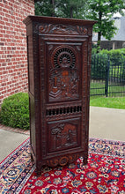 Load image into Gallery viewer, Antique French Breton Armoire Wardrobe Cabinet Linen Closet Chestnut 19th C #1