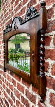 Load image into Gallery viewer, Antique English Mirror Rectangular Barley Twist Post Jacobean Oak 1930&#39;s