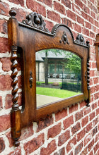 Load image into Gallery viewer, Antique English Mirror Rectangular Barley Twist Post Jacobean Oak 1930&#39;s